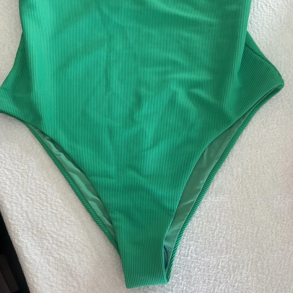 BEACH RIOT Core Collection Reese One Piece Technicolor Green, Size Medium, $148